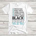 Black Friday Messy Bun Checkboxes OKI Heat Transfer