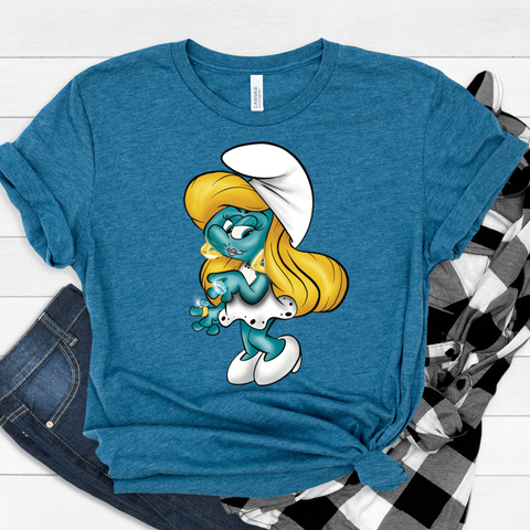 Smurfette Cartoon 11x17 OKI Heat Transfer