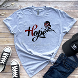 Sickle Cell Awareness Butterfly 10x9.5, Hope 10x6.5 OKI Heat transfers (2 designs in 1)