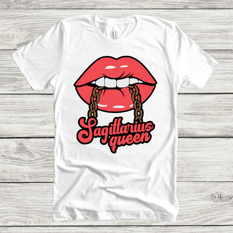 Sagittarius Queen Red Lips OKI Heat Transfer